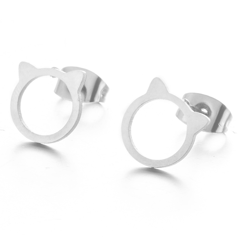 Simple Cute Cat Alloy Earrings Wholesale display picture 7