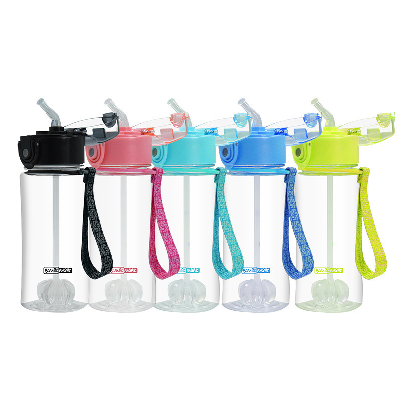 Bodybuilding outdoors motion Water cup straw Direct drinking tritan texture of material kettle transparent Plastic Space Cup