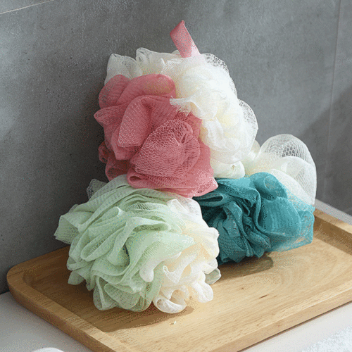 Two-color bath ball, colorful adult bath ball, bath rub, color matching bath ball, bath flower toiletries