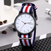 Fashionable nylon woven sports cloth men's watch, simple and elegant design