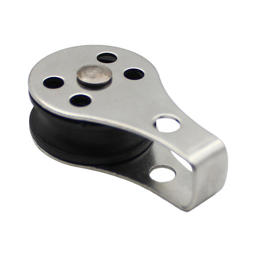 Manufacturer supplies cross-border Amazon nylon pulley rubber boat rowing sailboat pulley stainless steel marine pulley
