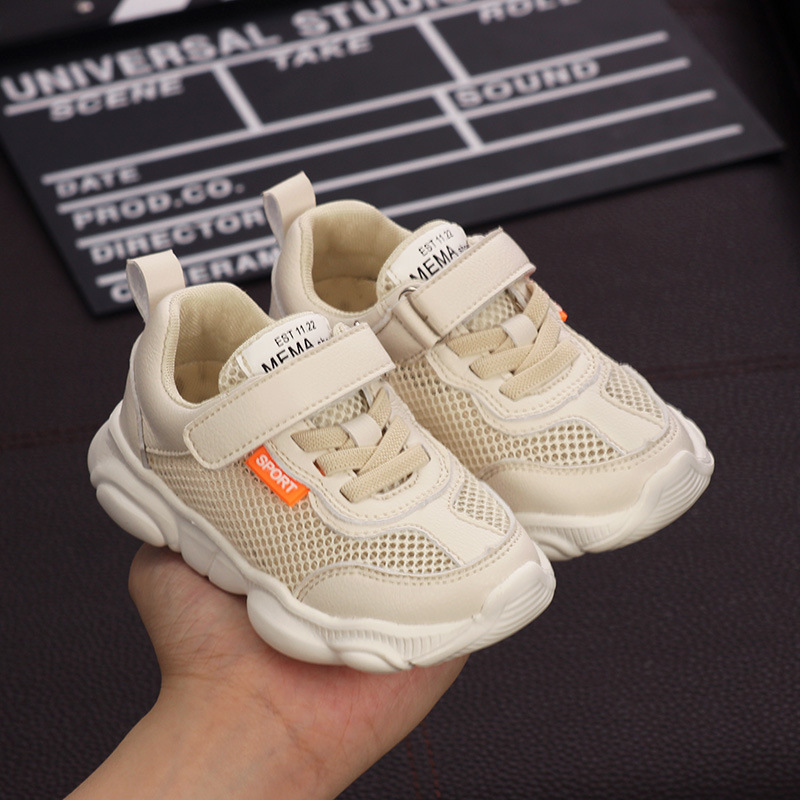 童鞋2019春季新款男童女童透气网鞋儿童小熊小白鞋宝宝网红运动鞋|ms