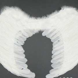 天使翅膀 白色羽毛燕形翅膀成人儿童表演 万圣节道具新娘花童装