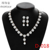 Golden necklace and earrings from pearl, jewelry, accessory for bride, European style, suitable for import