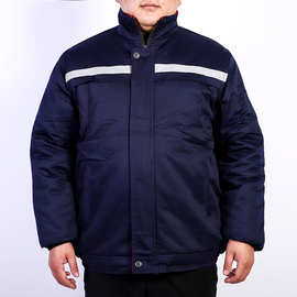 冬季加厚 男女工作服 棉服劳保汽修服工地工程船厂反光棉衣可印字