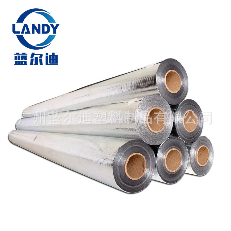 批发新型遮阳隔热保温材料单面纯铝膜单层气泡膜PE卷料铝箔