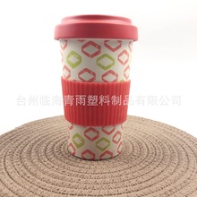 竹纖維大容量咖啡杯20盎司定制logo 600ml批發竹粉蓋環保可降解
