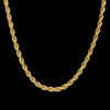 Trend accessory, golden necklace with pigtail, European style, 18 carat, 3mm