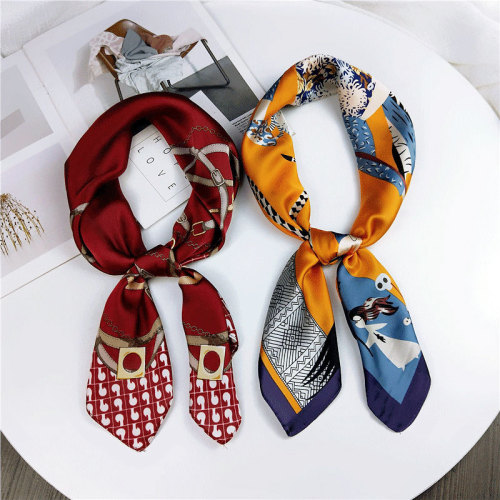 70 square scarf for women Korea Dongdaemun summer literary scarf retro gauze scarf ins small silk scarf spring and autumn