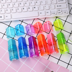 Creative Candy Color Triangular Pencil Sharpener and Eraser Combo Set, School Supplies, Cute Prize Gift, Wholesale