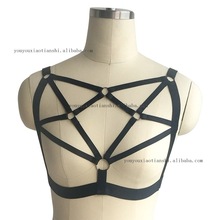 harness性感鏤空綁帶背心式文胸 速賣通亞馬遜ebay貨源body