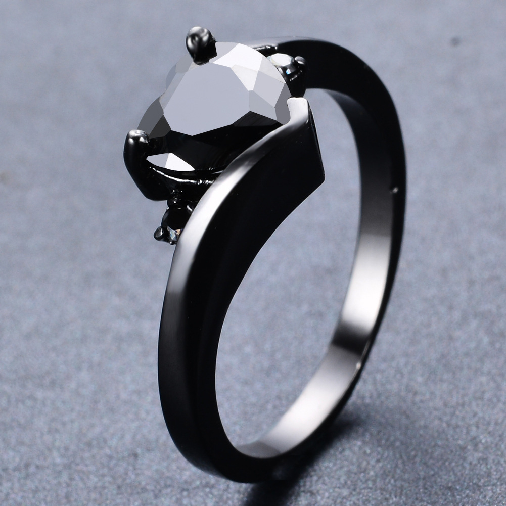 Classic Style Streetwear Heart Shape Copper Inlay Zircon Rings display picture 5