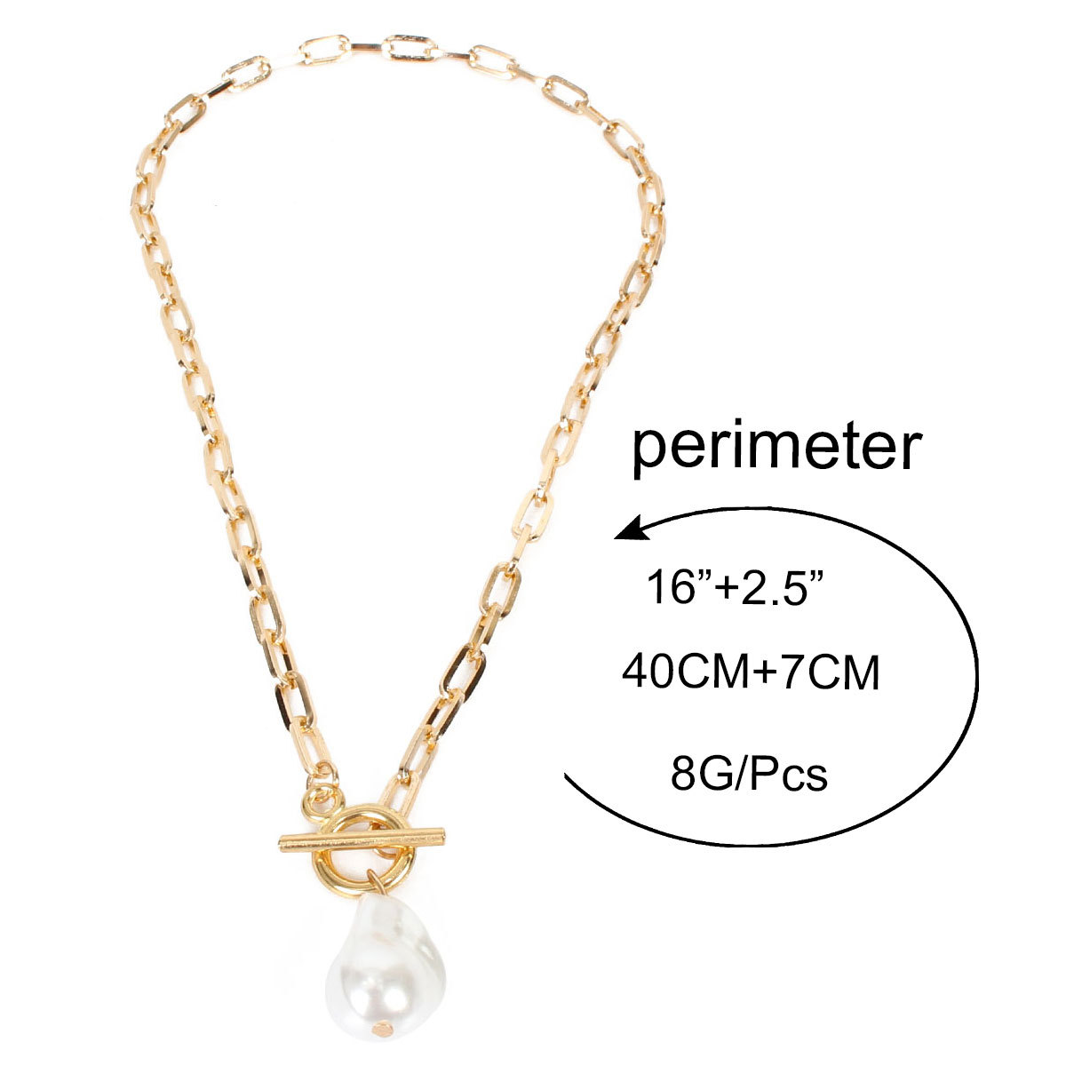 Jewelry Simple And Irregular Pearl Clavicle Chain Pendant Wholesales Fashion display picture 1