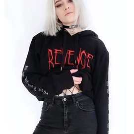 Z速卖通亚马逊REVENGE 原宿女街头时尚潮流卫衣S-XXXL一件代发