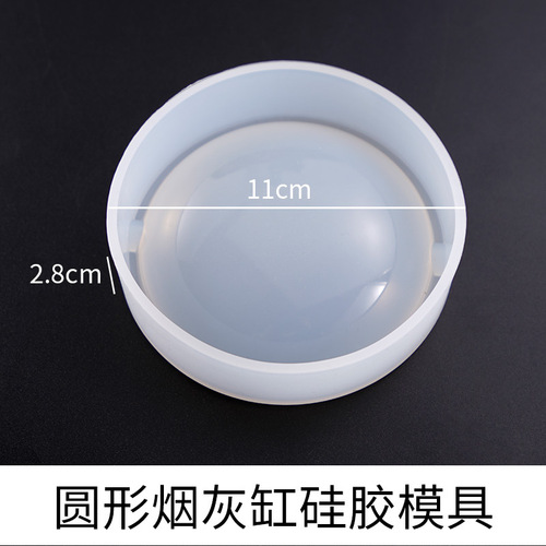 Poppy DIY Crystal Epoxy Ashtray Silicone Mold Round Square Ashtray Silicone Abrasive Tool