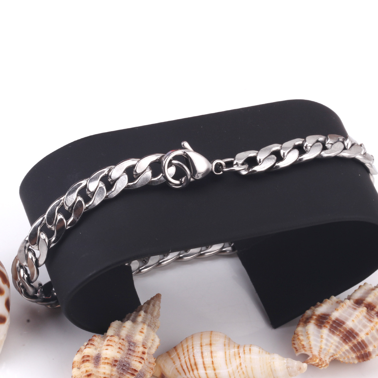 Bracelets Classification cuban link chain Chain Type Hip-hop Geometric Stainless Steel Plating Bracelets