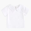 Children's overall, summer cotton autumn T-shirt for baby, long-sleeve, white top, long sleeve