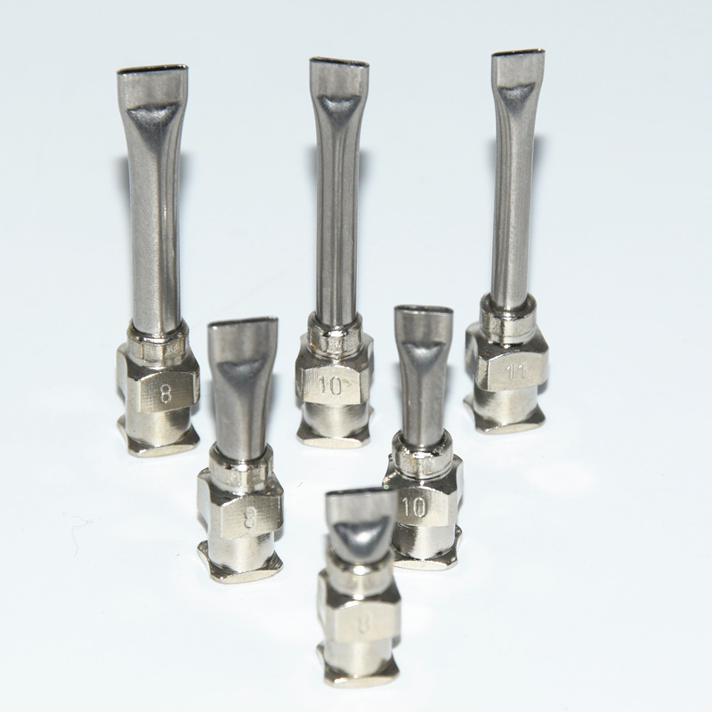 不锈钢扁口针头 金属扁针头 IEI点胶机针筒扁咀精密针管1mm-6mm宽