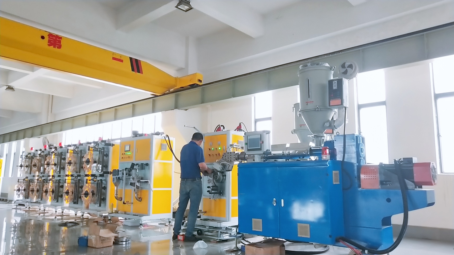 PC高速载带粒子成型机载带机电子载带粒子机挤出设备产量高