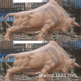 景区大型石头牛雕刻厂 石造景观牛图片 济宁石雕牛定制公司