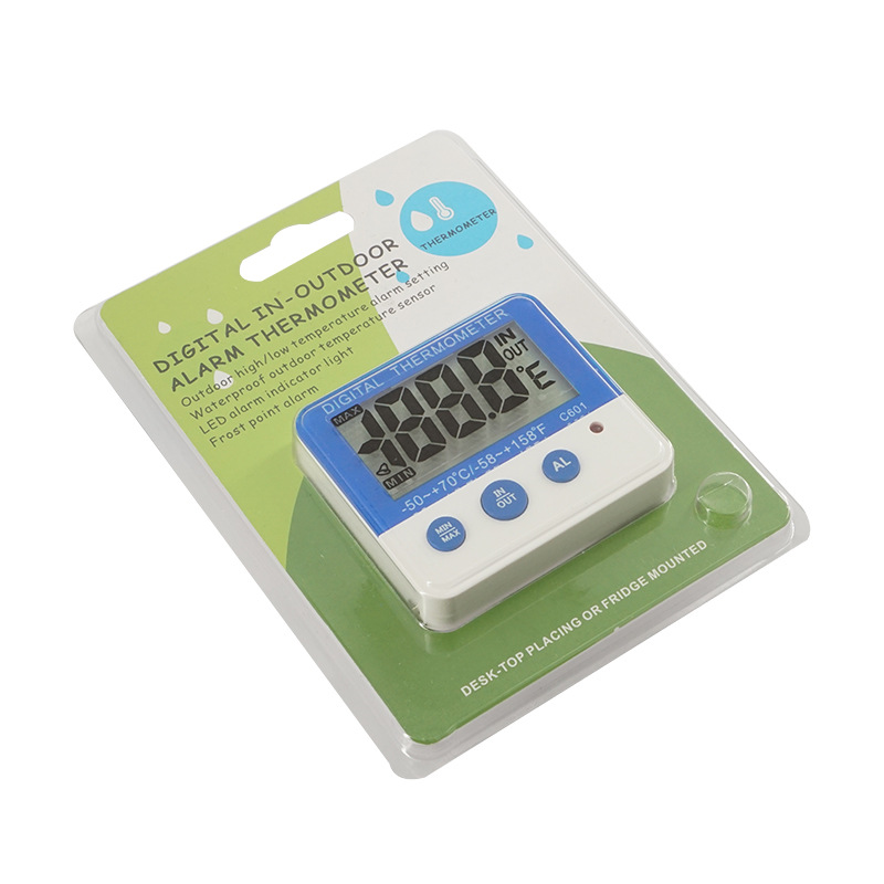 C601数字式室外报警温度计电子温度计厂家直销数字家用报警温度计