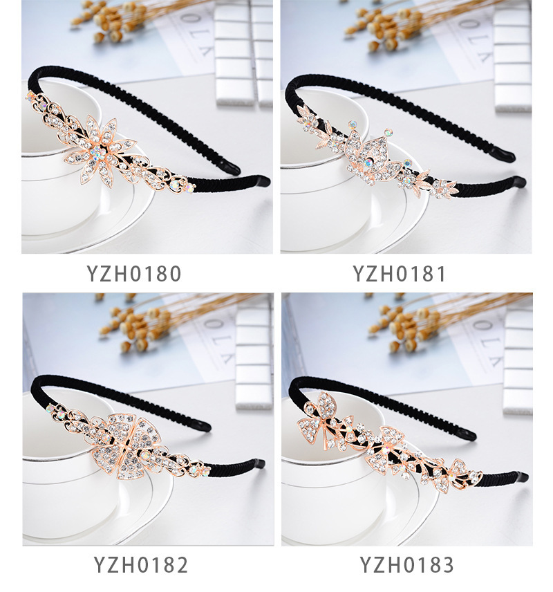 Fashion Headwear Shiny Crown Rhinestone Headband Alloy Full Diamond Hair Hoop Wholesale display picture 3