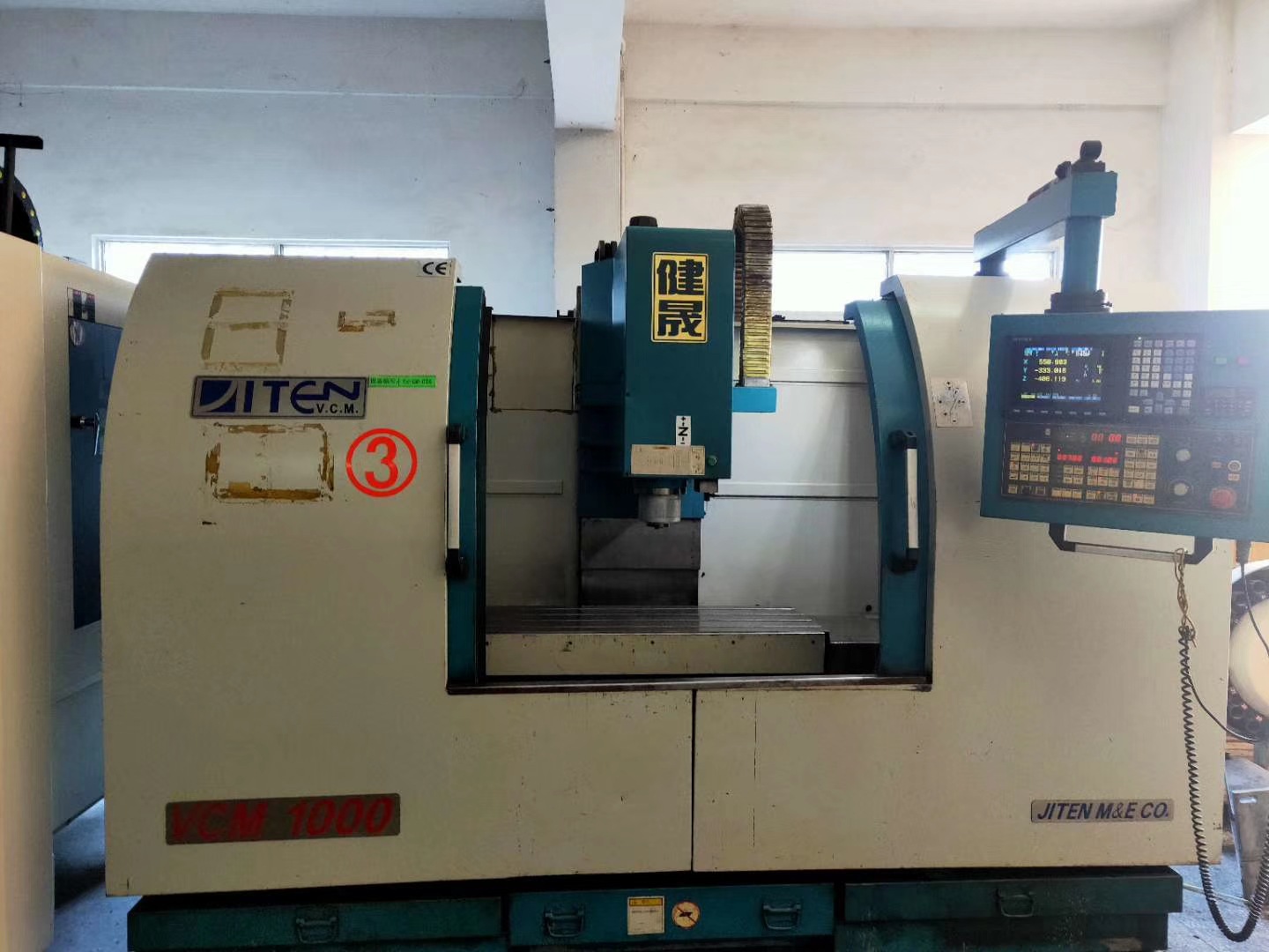 二手台湾原装进口健晟VCM-1000数控铣电脑锣加工中心机床CNC