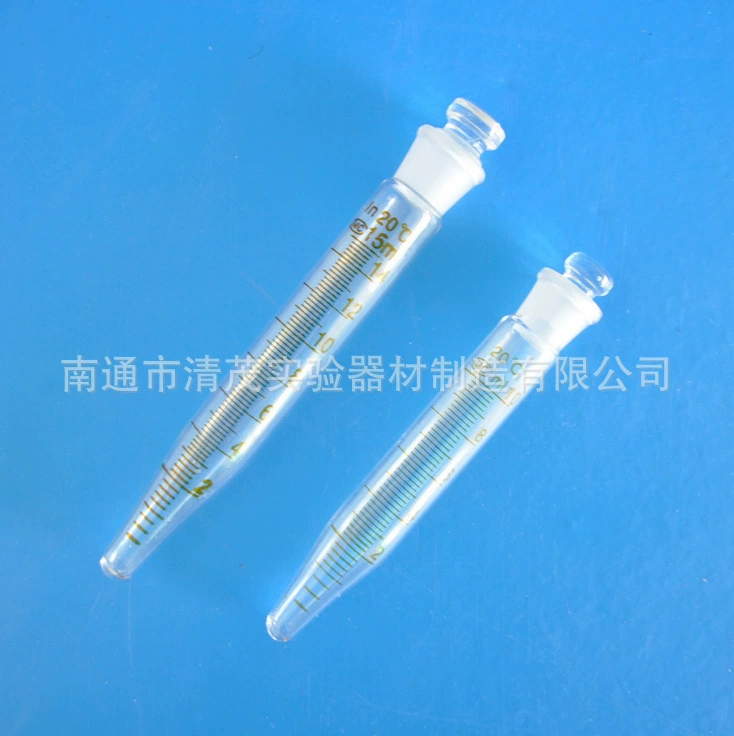 Шлифовальная горловина с заостренной нижней центрифужной пробкой 5 10 15 20 25 мл стеклянная трубка с экспериментом по очистке заглушки