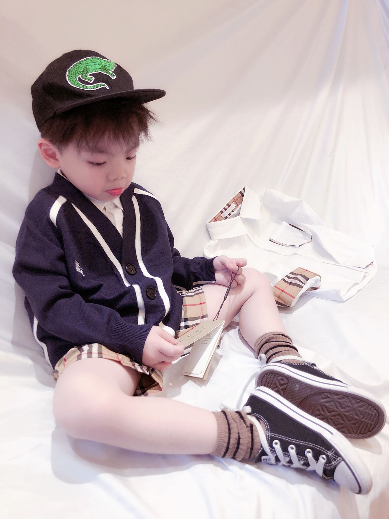 2019大牌 兔絨包芯絨巴寶兒童親子毛衣家庭裝針織壹件代發