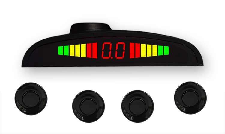Source Manufacturer Car 4 Probe Reversing Radar Led Crescent Display Screen Human Language Alarm
