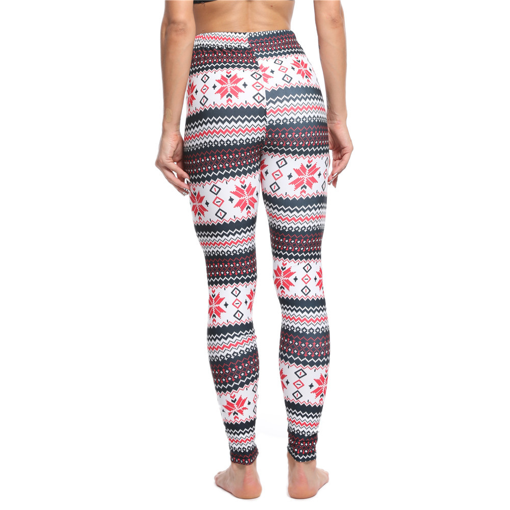 182g Weight Ankle-Length Pants Length Spandex, Polyester Fabric Type High Waist Waist Line Leggings Pants Type Stretchy Elasticity Daily Occasion Breathable Function Skinny Fit Type Christmas Festival Snowflake Pattern Winter, Autumn Season Women'S Gender Simple Style Style Women'S Daily Simple Style Snowflake Ankle-Length Leggings 78