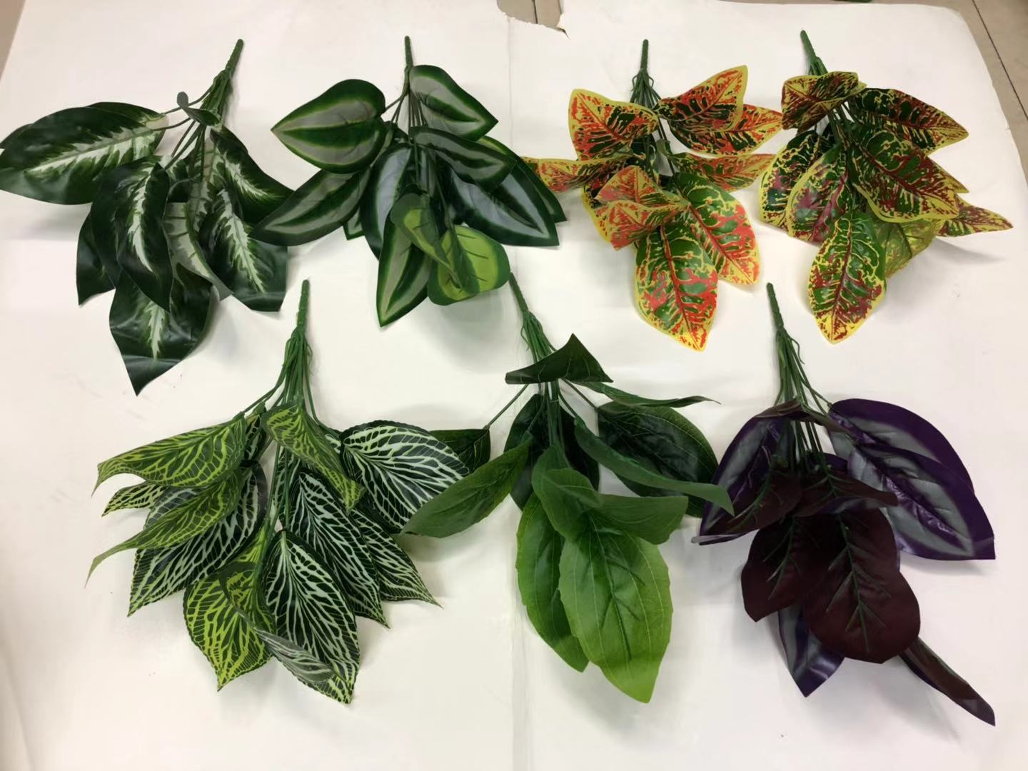 Simulated bird's nest fern, magnolia leaf, simulated plant wall accessories, DIW small bonsai, green plants, hand-felt leaves, Brazilian wood detail image 1