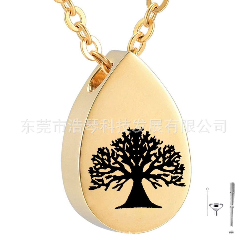 Мода очарование флакон духов кулон животное пепел ожерелье каплевидной жизни Дерево пепел коробка кулон ювелирные изделия