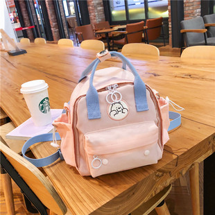 Waterproof Nylon Cloth Bag Women's 2020 New All-match College Style Portable Backpack Single Shoulder Bag Student Schoolbag