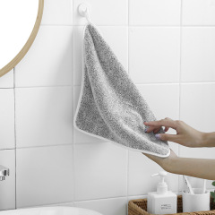 Factory direct supply of bamboo charcoal fiber towels, absorbent bamboo charcoal fiber 30*30 towels, face towels, gift towels wholesale