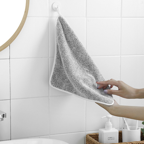 Factory direct supply of bamboo charcoal fiber towels, absorbent bamboo charcoal fiber 30*30 towels, face towels, gift towels wholesale