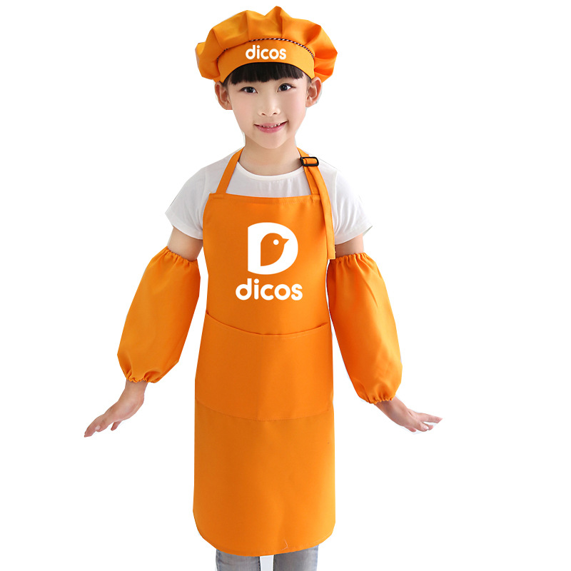 Dekeshi delantal traje abrigo para niños ropa para hornear delantal publicitario cake shop Museo de Arte comida impresión