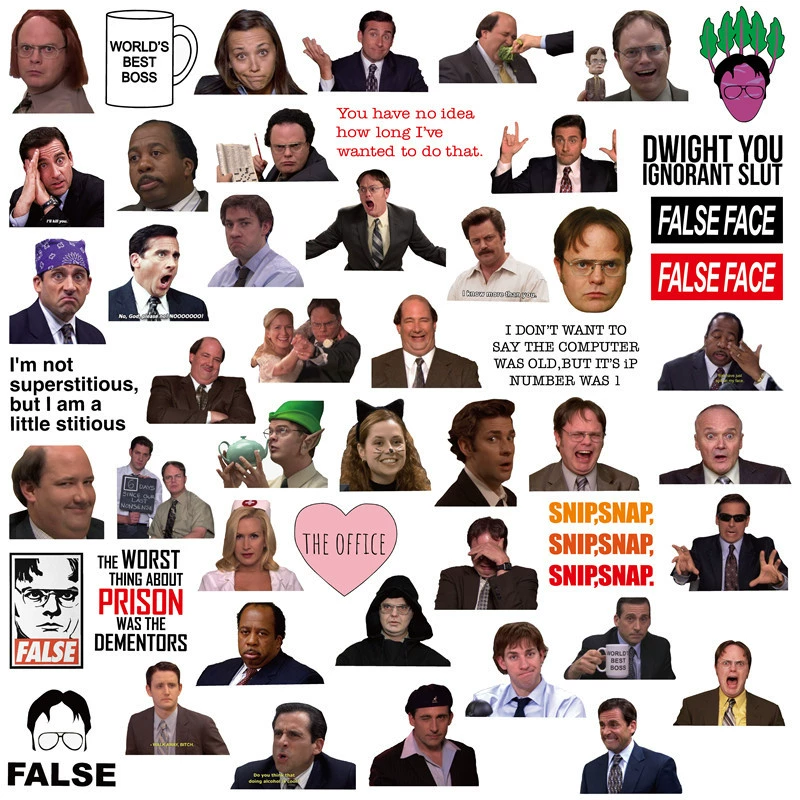 Кросс-граница PVC наклейка для офиса, наклейка красоты драма THE Office Sticker, квадрат для кассира, нашивка