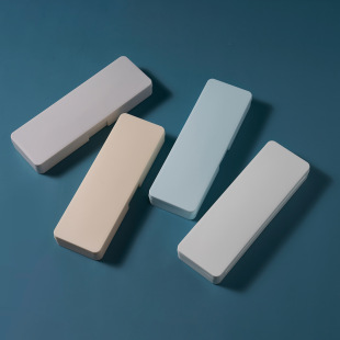 Creative Internet Celebrity Pen Box Female Korean Style Simple Student Stationery Box Frosted Plastic Office Pp Pen Box Stationery Storage Box