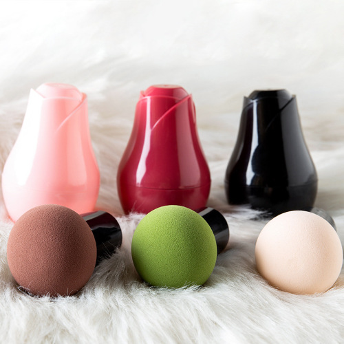 Factory Direct Sales BB Cushion Cream Handle Makeup Brush Wet and Dry Dual-Use Beauty Egg with Outer Box Mushroom Head Powder Puff Box Set