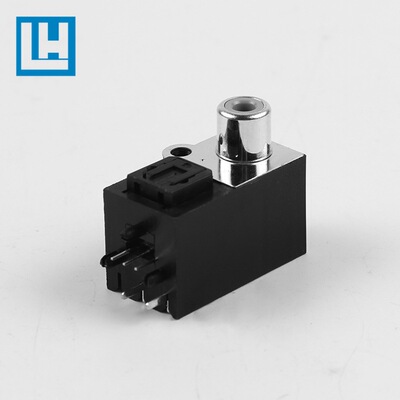 AV+GQ-04發射供應音頻光纖端子RCA同軸光纖插座AV銅芯接口RCA母座