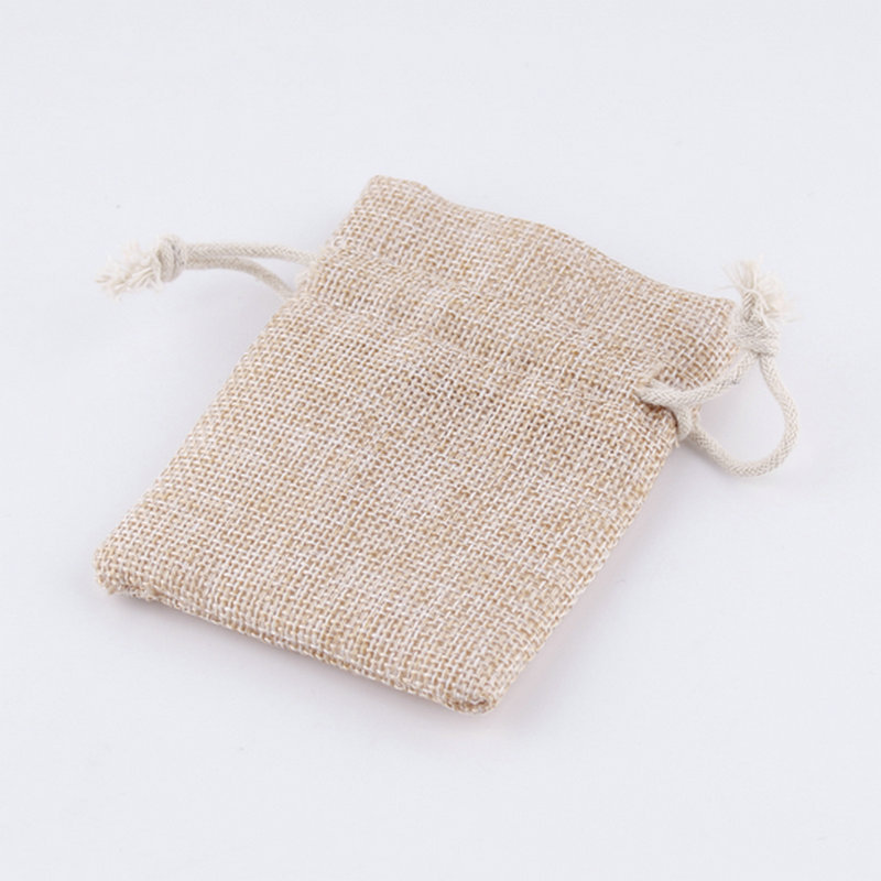 厂家生产 礼品麻布袋子 仿麻收纳袋 麻布束口袋 抽绳仿麻袋定 制