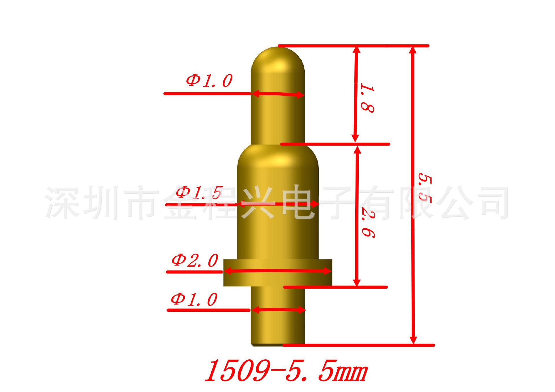 弹簧顶针pogopin连接器 会伸缩充电大电流弹簧针探针充电仓弹簧针-阿里巴巴