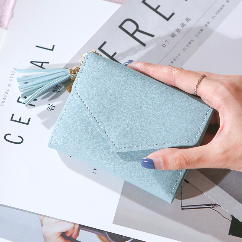 Factory direct new ladies wallet women tassel pendant litchi pattern wallet card bag coin purse spot wholesale