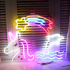 Creative Back Panel Neon Light Dolphin LED Acrylic Back Panel Neon Light Light Living Room Soft Light Light Light