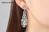 Supply alloy color-plated silver water drops earrings point diamond tape epidemic earrings