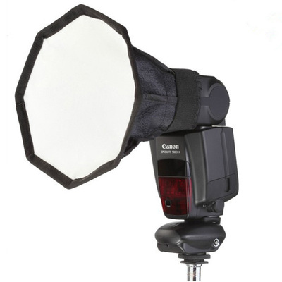 捷宝20CM八角近摄柔光罩柔光箱机顶灯热靴灯闪光灯罩迷你通用型|ru