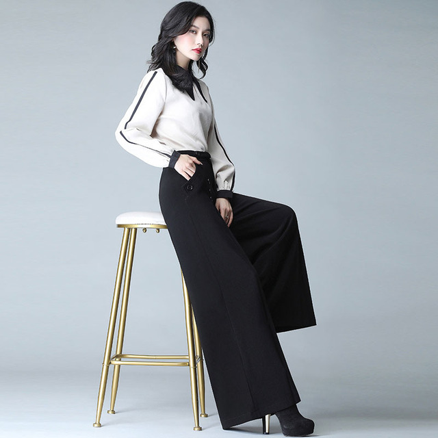 Broad-legged pants New Drop-feeling trousers and large skirt pants