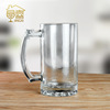 450ml Transparent Thick Beer Water Cup Fasal Transparent Glass to make a cup of cylindrical strap to make the office tea cup