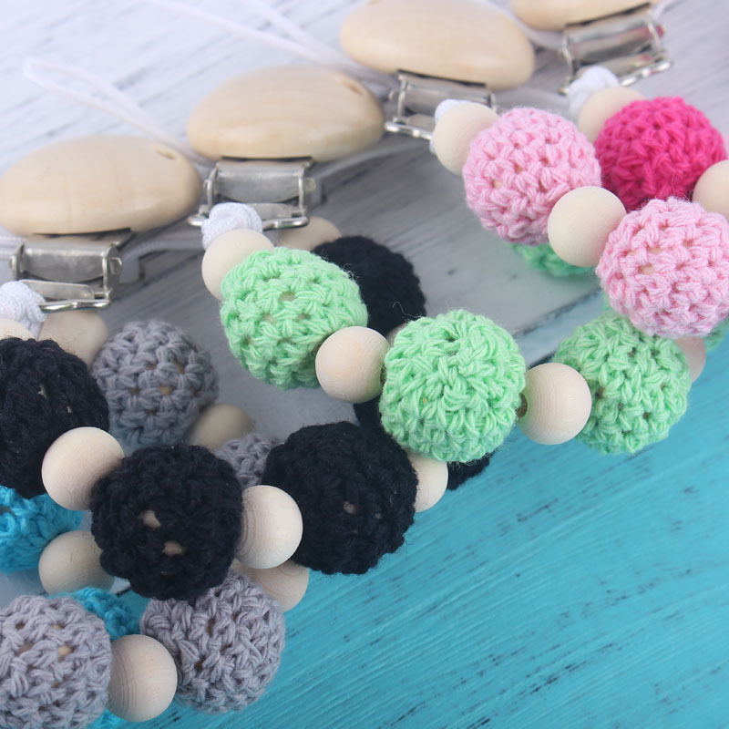 Comercio exterior nuevo chupete cadena bebé suministros madera anti-perdido cadena bebé auxiliar mordedor anti-gota cadena ventas directas